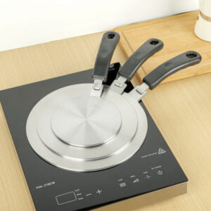 Stainless Steel Foldable Handle Heat Diffuser Plate with Induction Cooktops插图1
